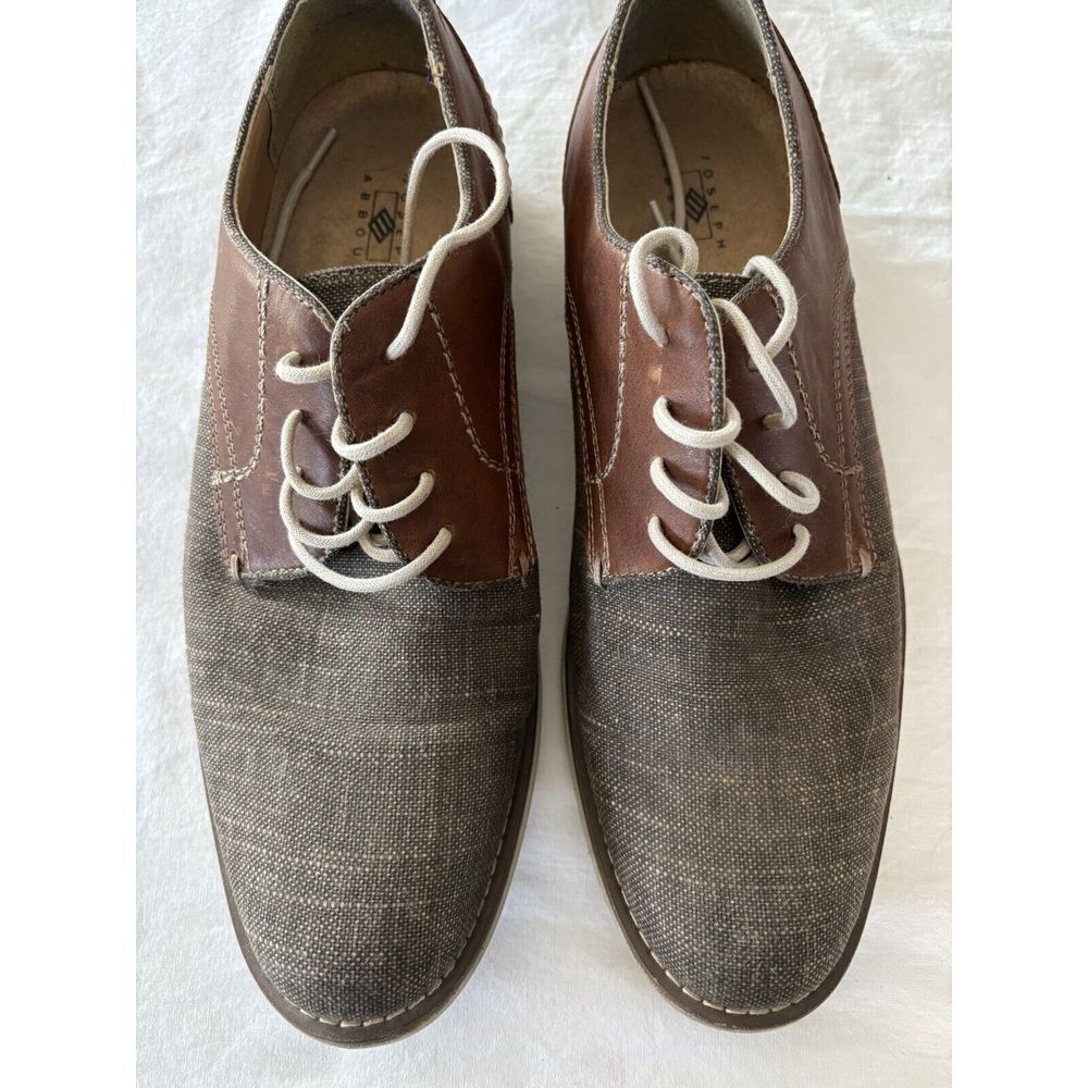 Men's Size 8 1/2 Medium Joseph ABBOUD‎ Casual Dress Shoes, Leather And Canvas